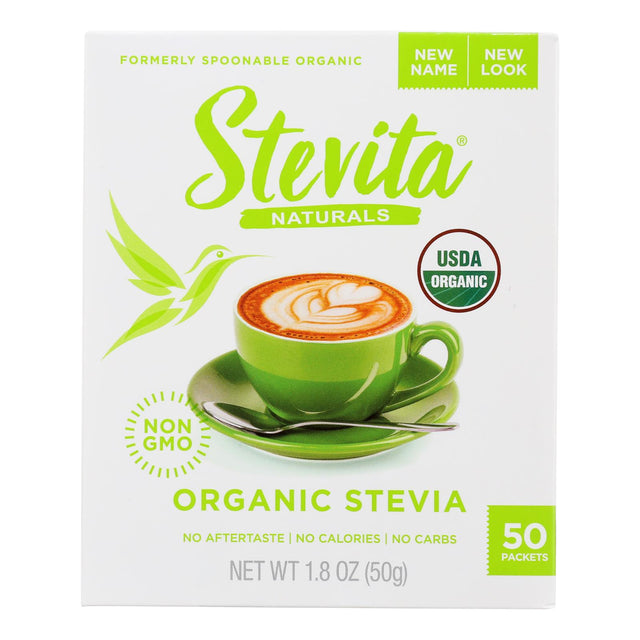 Stevia Sweetener Packets | Stevita Naturals OG2 Original - 50 Count (6 Pack)