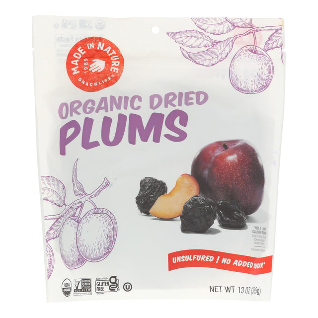 Made In Nature Organic Dried Plums, 13 oz, 6-Pack | Pitted & Unsulfured