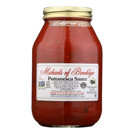 Michael's Of Brooklyn Puttanesca Sauce - 32 Oz - Pack of 6 - Authentic Italian Tomato Sauce