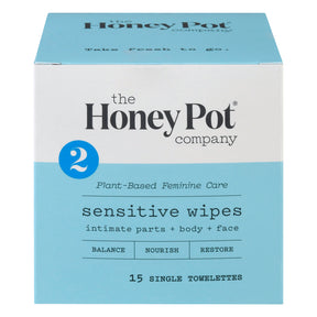The Honey Pot Sensitive Feminine Wipes - 15 Count