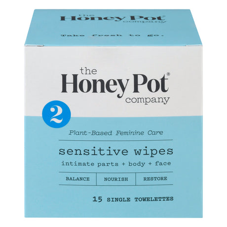 The Honey Pot Sensitive Feminine Wipes - 15 Count