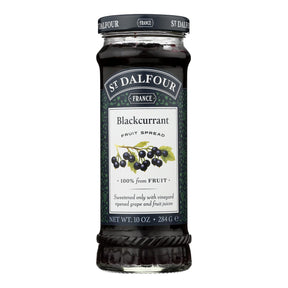 St Dalfour Black Currant Fruit Spread - Deluxe 100% Fruit - 10 Oz - Pack of 6