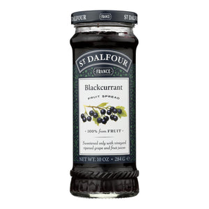 St Dalfour Black Currant Fruit Spread - Deluxe 100% Fruit - 10 Oz - Pack of 6