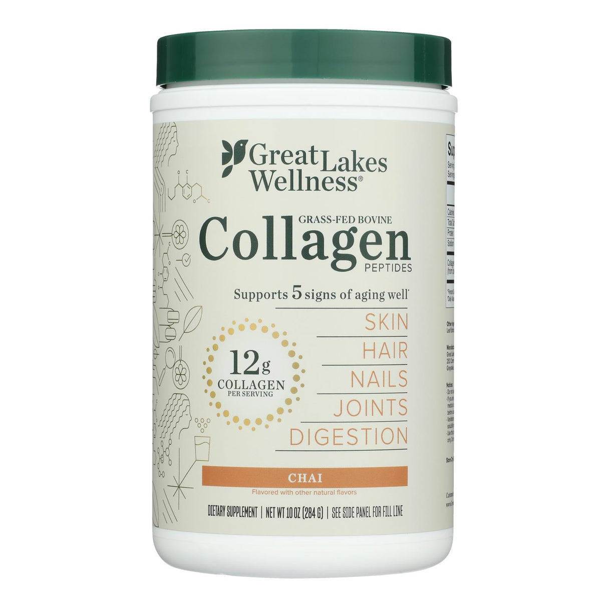 Great Lakes Wellness Collagen Peptides Chai - 10 oz
