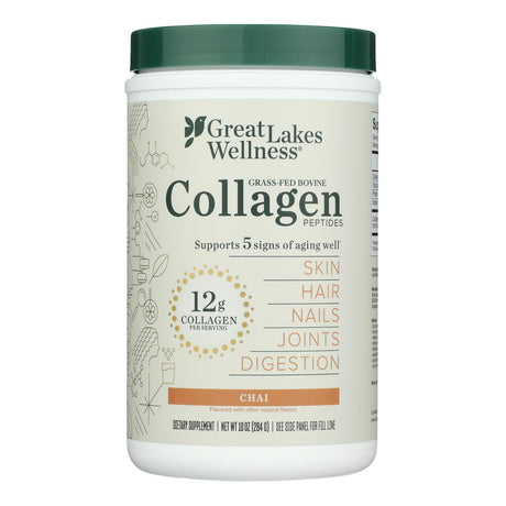 Great Lakes Wellness Collagen Peptides Chai - 10 oz