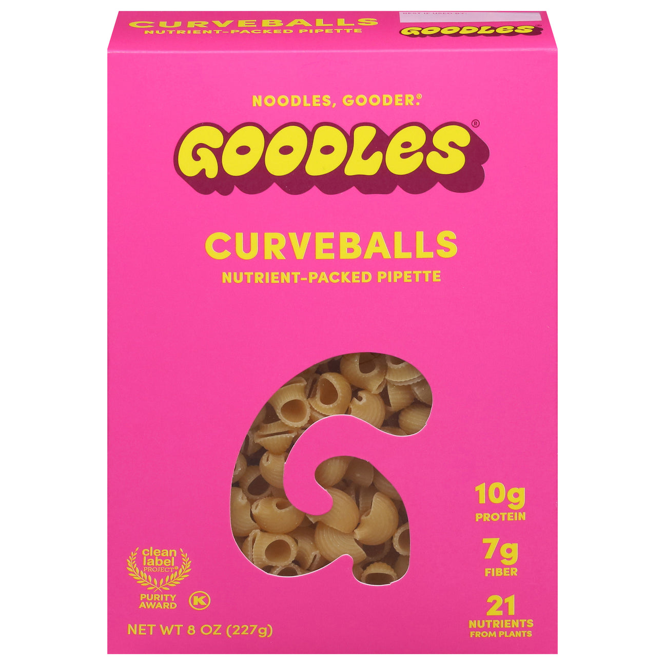 Goodles Curveballs Pasta, Classic Cheddar, 12  of 8 oz Each