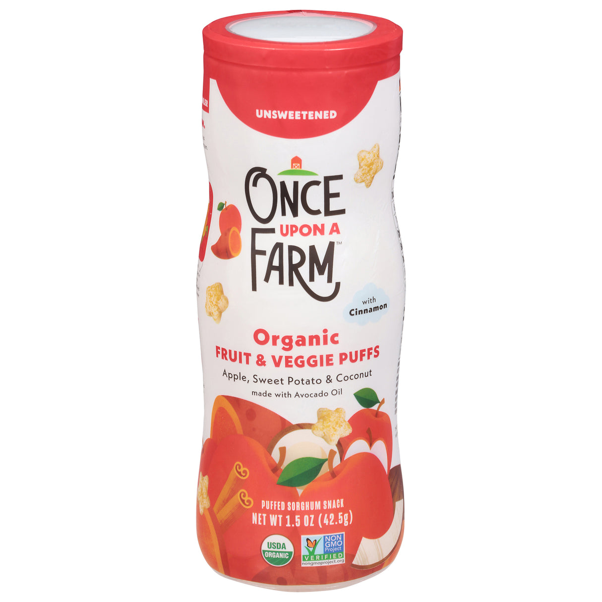 Once Upon A Farm Organic Puffs: Apple, Sweet Potato & Coconut | 6 Pouches