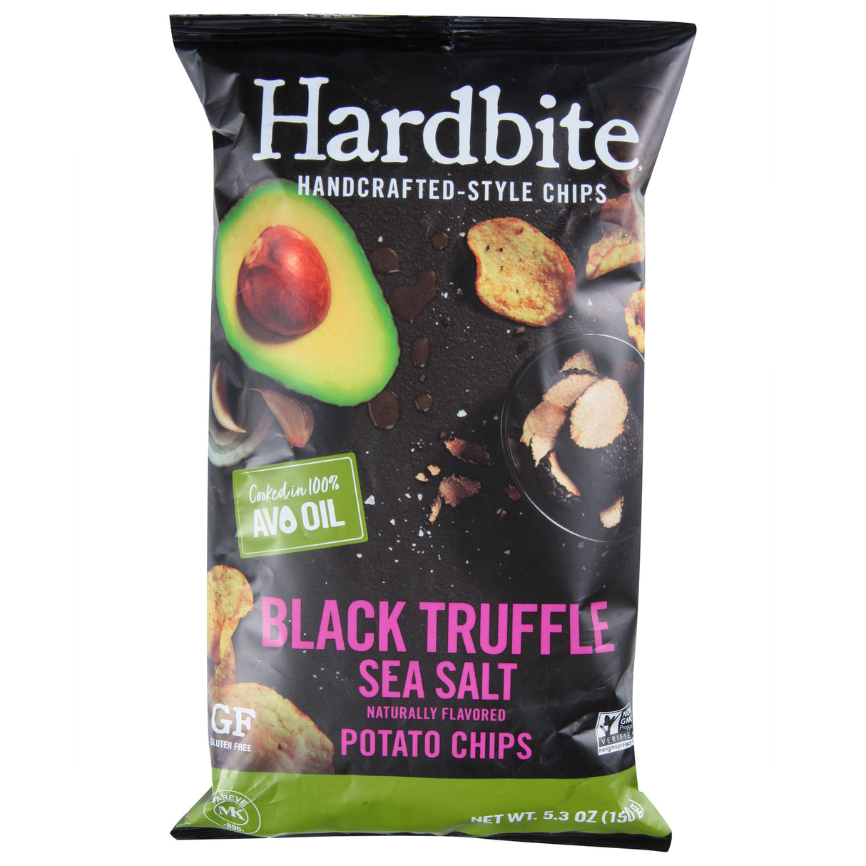 Hardbite Chips: Black Truffle Avocado Potato Chips, 6 Bags | Gourmet Snacks