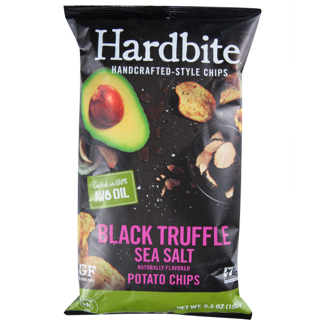 Hardbite Chips: Black Truffle Avocado Potato Chips, 6 Bags | Gourmet Snacks