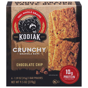 Kodiak Cakes Chocolate Chip Granola Bars - 12 x 1.59oz - Pack of 12 - Protein Packed