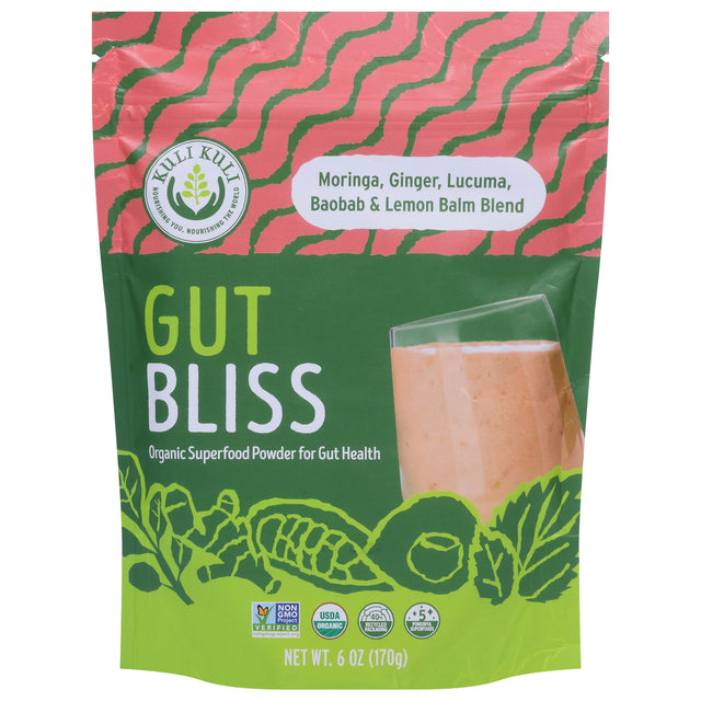 Kuli Kuli Superfood Organic Gut Bliss, 1.6 oz - Prebiotic Fiber Drink Mix