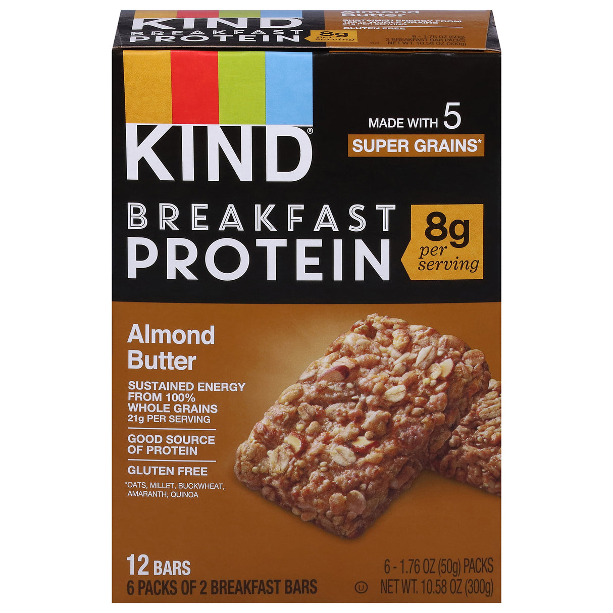 KIND Protein Bar, Almond Butter, 5 Count - Gluten Free Protein Snack