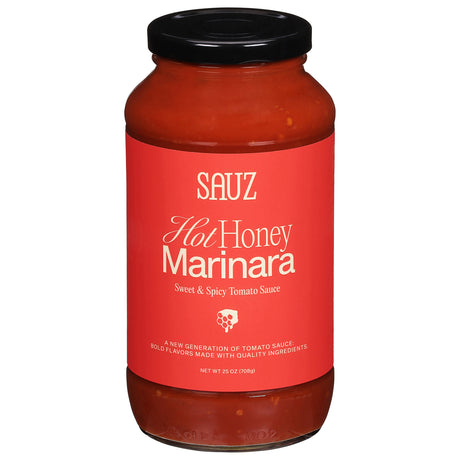 Sauz Hot Honey Marinara (6 Jars): Sweet & Spicy Tomato Sauce, Gourmet