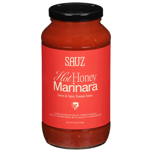 Sauz Hot Honey Marinara (6 Jars): Sweet & Spicy Tomato Sauce, Gourmet