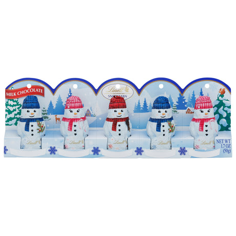 Lindt Milk Chocolate Mini Snowmen - 1.7 Oz Each (Pack of 12)