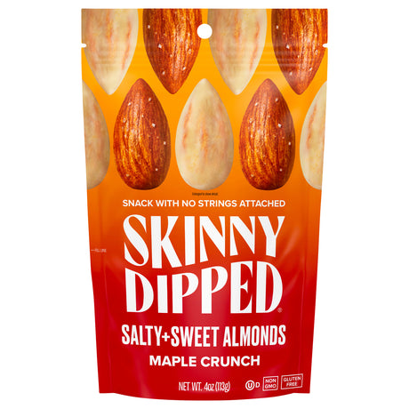 Skinnydipped Almonds Maple Crunch (4 oz) - 10 Pack | Sweet & Crunchy Treat