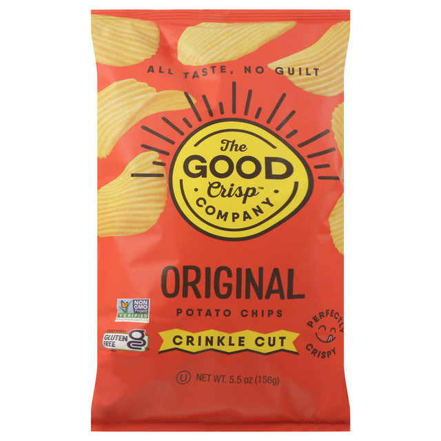 The Good Crisp Company Original Crinkle Potato Chips, 12-5.5 Oz