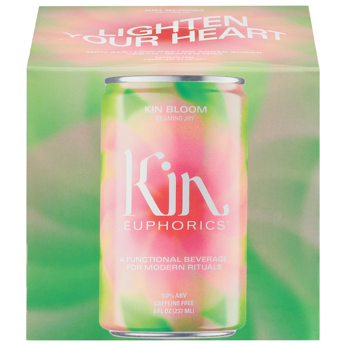 Kin Euphorics Bloom Adaptogenic Drink 4-Pack | Calm & Focus - 6.5oz 
