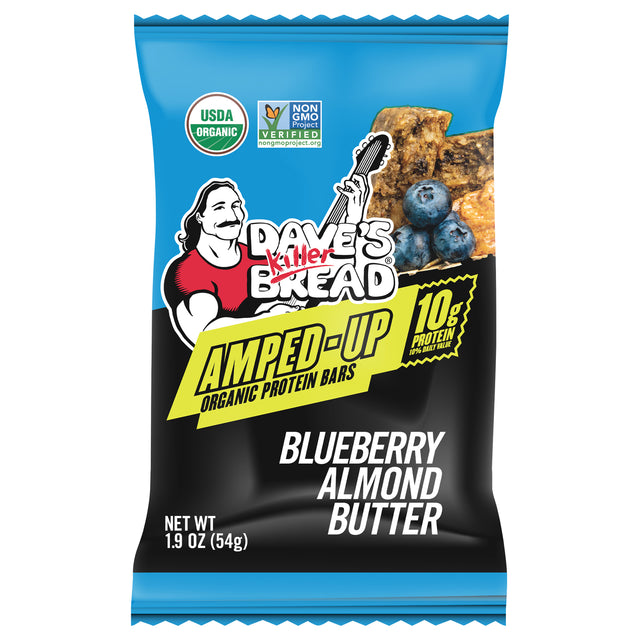 Daves Killer Bread Blueberry Almond Bar: Organic Snack, 12 Pack, Tasty & Healthy