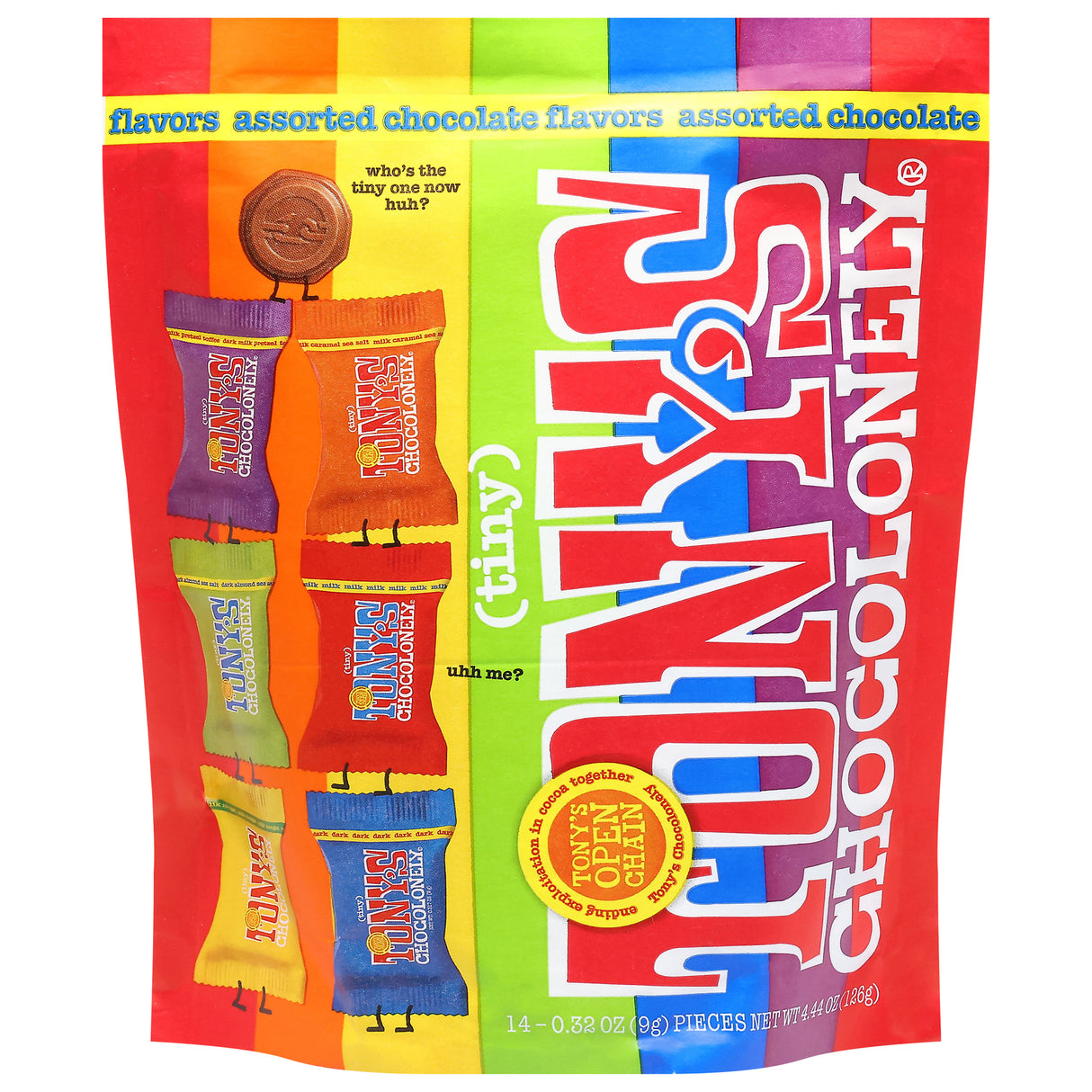 Tony's Chocolonely Tiny Mix Flavored Chocolate Pouch, 4.44 Oz - 8 Count