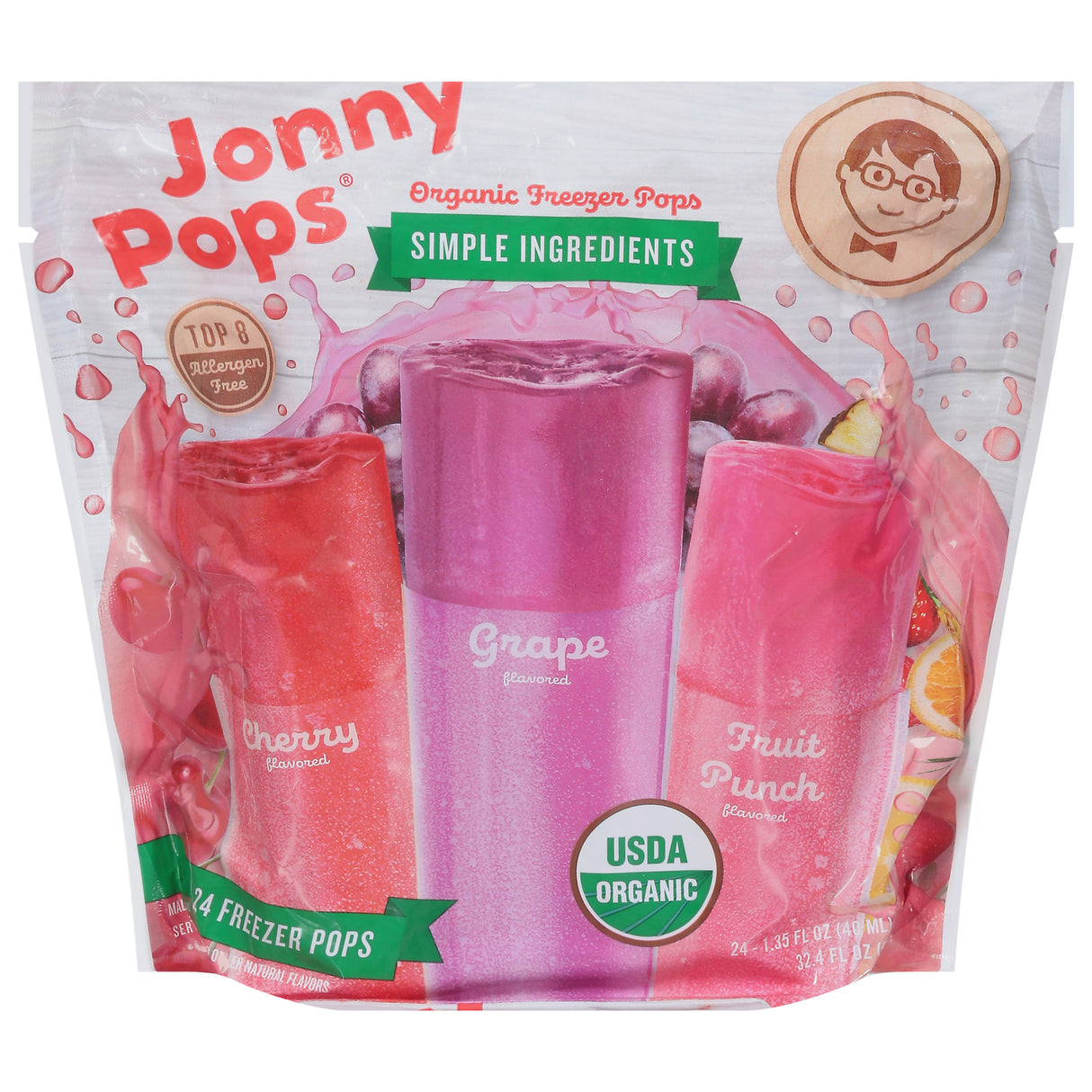 Jonnypops Freezer Pops Variety Pack: 3 Flavors, 6 Count Case - Shop Now!