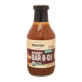 Woodstock Organic Hickory BBQ Sauce, 18 oz (Case of 12) - Gluten-Free Condiment