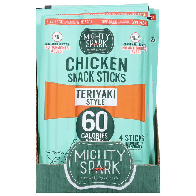 Mighty Spark Teriyaki Chicken Snack Sticks: Healthy High Protein Snacks