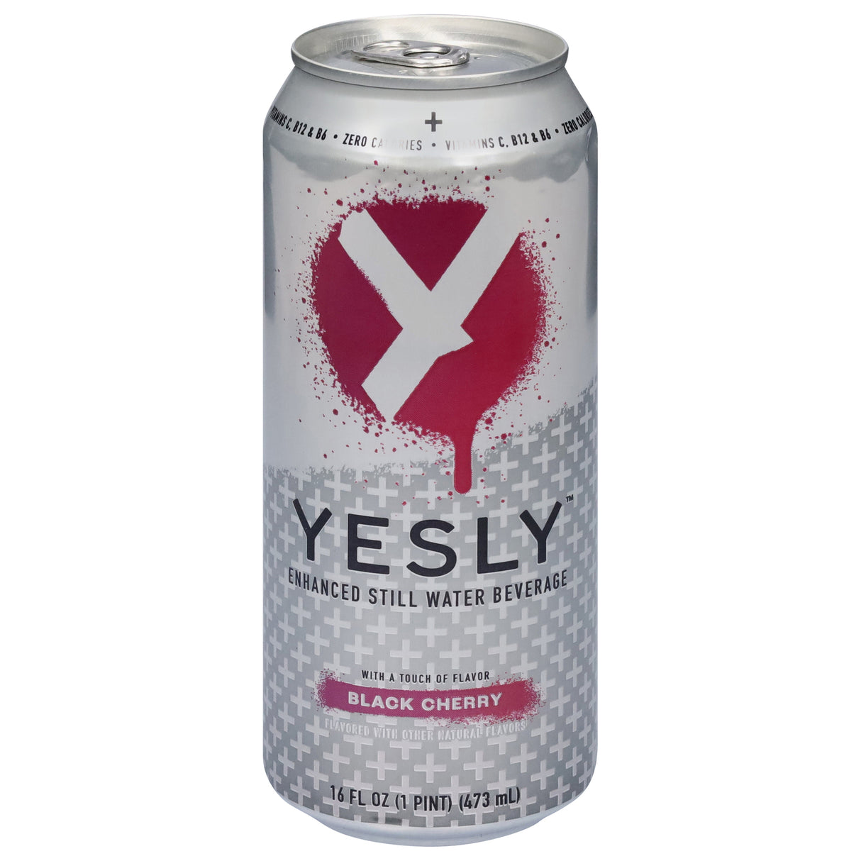 Yesly Enh Water Black Cherry (Pack of 12) - 16 Oz