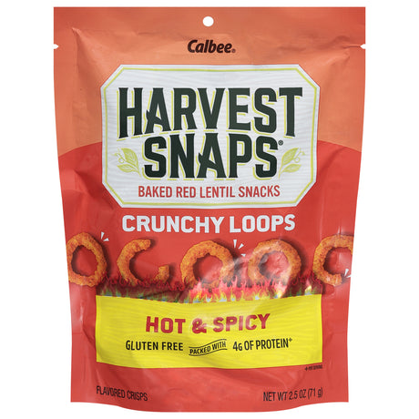 Harvest Snaps Crunchy Loops Spicy, 12-2.5 Oz - Baked Pea Snacks