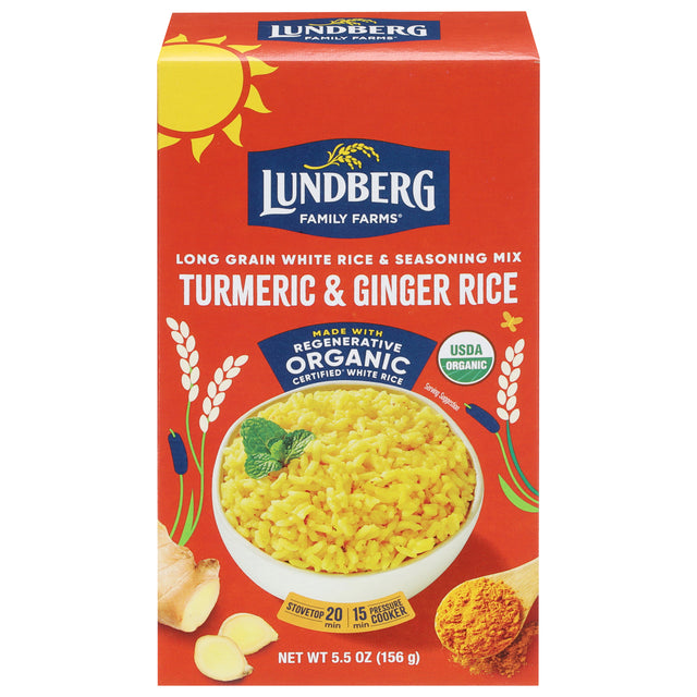 Lundberg Family Farms Organic Ginger White Rice - 6 Bags, 5.5 oz Each