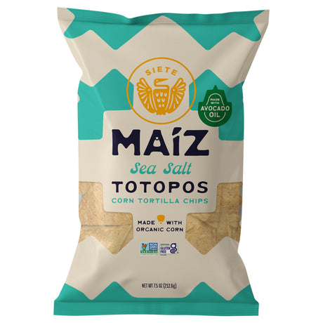 Siete Tortilla Chips OG3 Corn & Sea Salt 6-Pack | Gluten-Free Chips