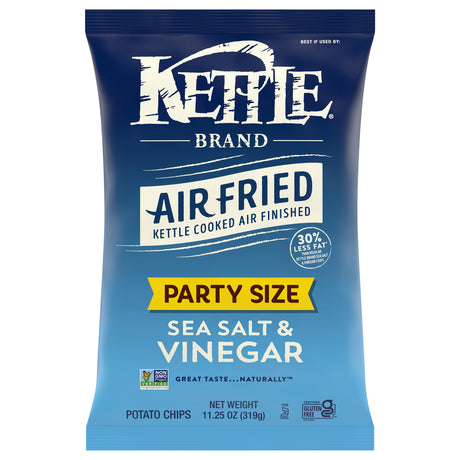 Kettle Brand Air Fried Potato Chips, Salt & Vinegar, 9-11.25 oz, 9 Count Case