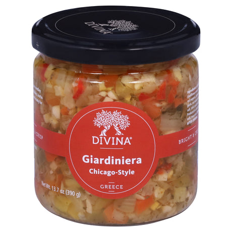 Divina Giardiniera Italian Pickled Vegetables 13.7oz (6 Pack) - Chicago Style