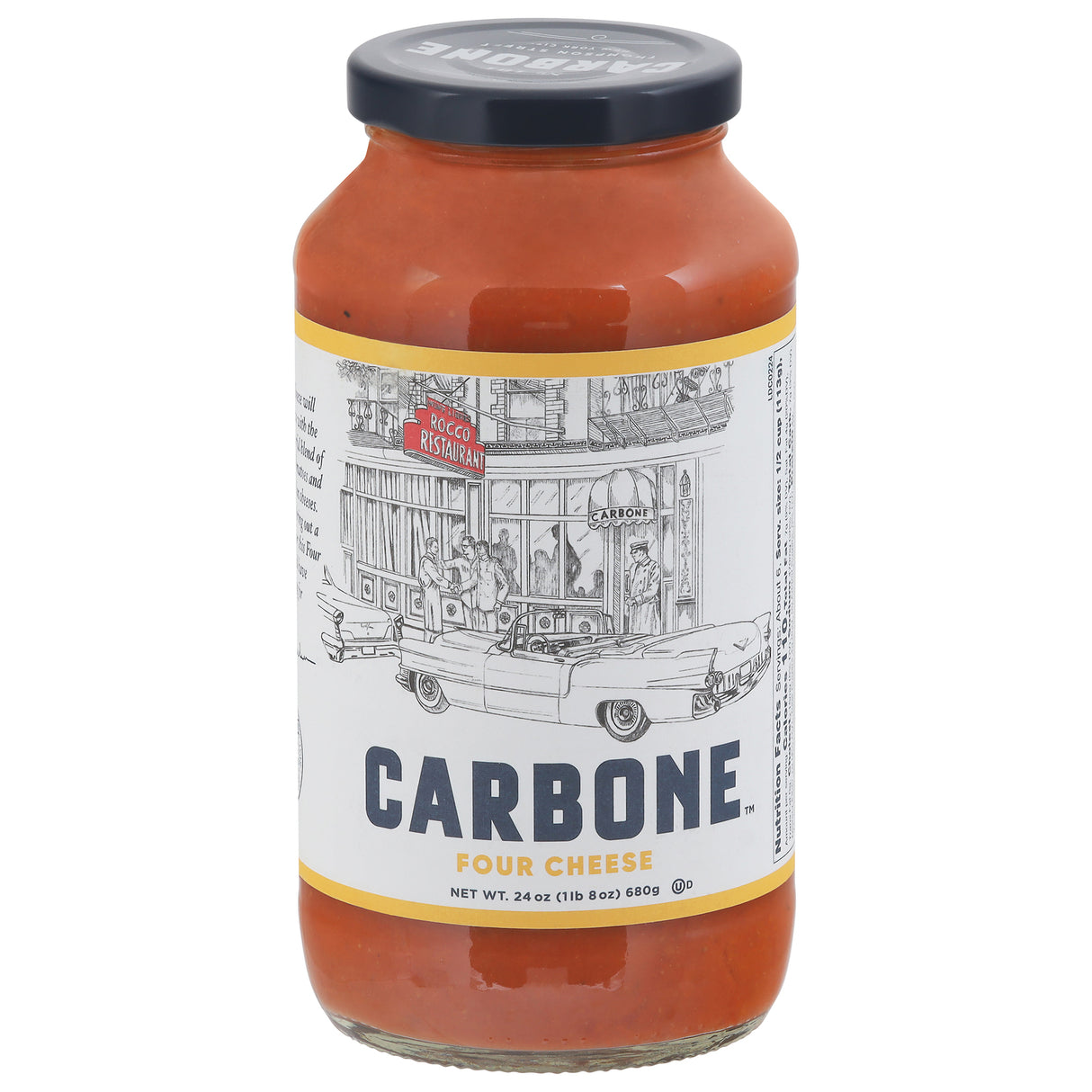Carbone Four Cheese Pasta Sauce - 6 Jars (24oz). Authentic Italian Flavors