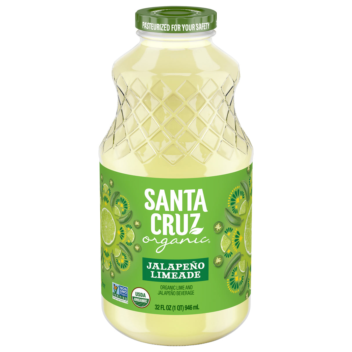 Santa Cruz Organic Jalapeno Limeade - (Pack of 6) 32 oz