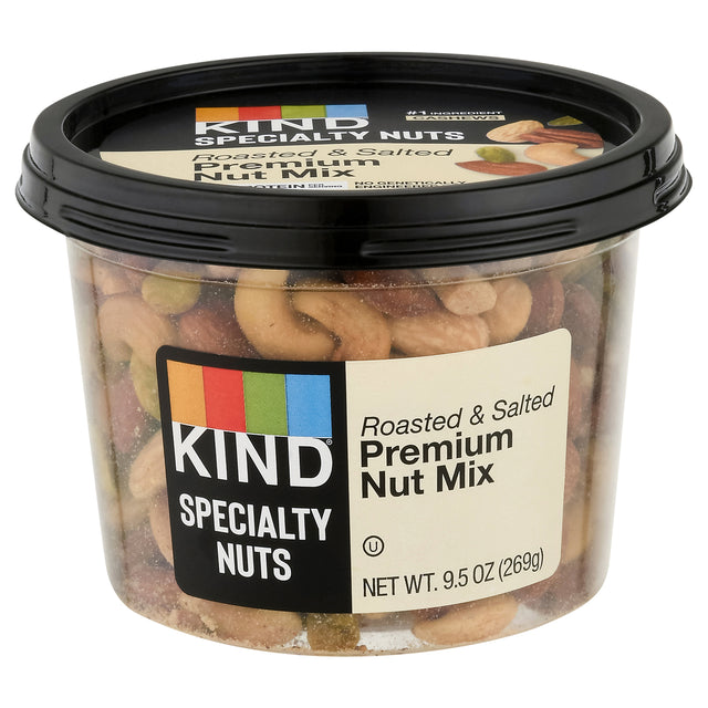 Kind Nut Mix, Roasted Salted Premium, 6 x 9.5 oz - Healthy Snack Pack