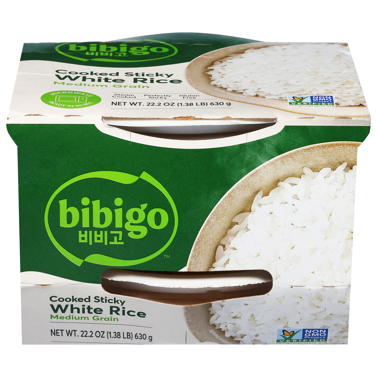 Bibigo Sticky White Rice: 6x3pk Cooked Rice Pouches | Ready to Eat