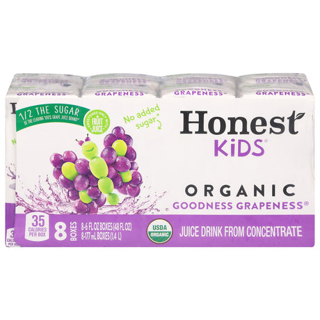 Honest Kids Good Grape Juice Boxes | Kids Juice Drinks - 6 Count - 8 fl oz