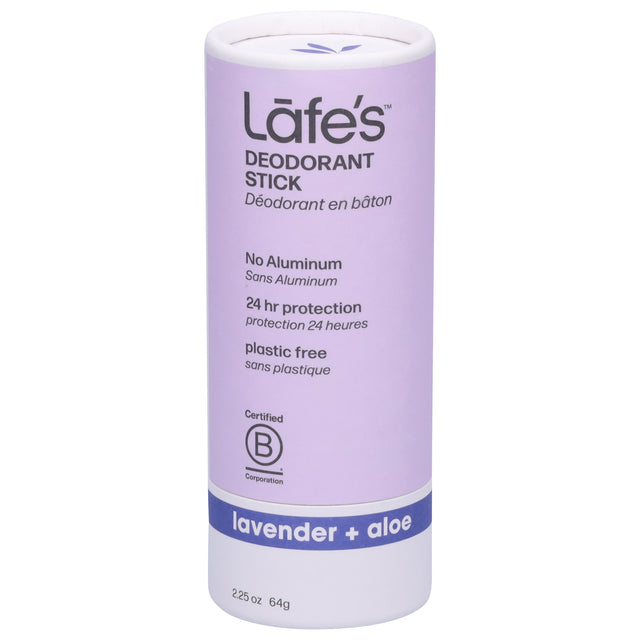 Lafe's Natural Body Care Aloe Deodorant - Plastic Free - 2.25 oz