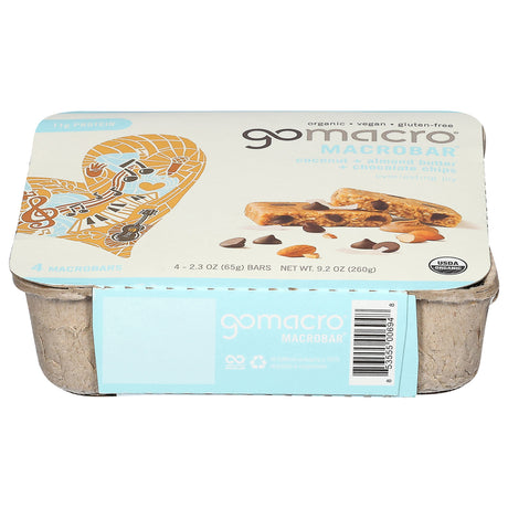 GoMacro Organic MacroBar Oatmeal Chocolate Chip Peanut Butter, 7 Count - 2.3 oz Bars