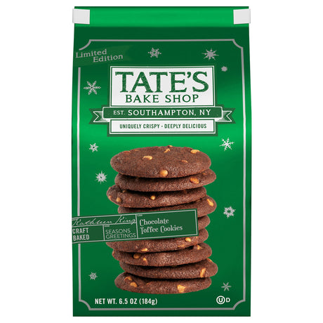 Tate's Bake Shop Chocolate Toffee Cookies - 12 x 6.5 Oz Packs