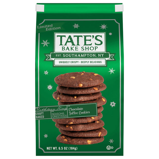 Tate's Bake Shop Chocolate Toffee Cookies - 12 x 6.5 Oz Packs