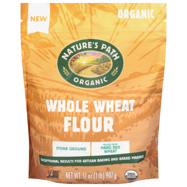 Nature's Path Organic Whole Wheat Flour 4-Pack - 32oz Bulk | Baking Flour