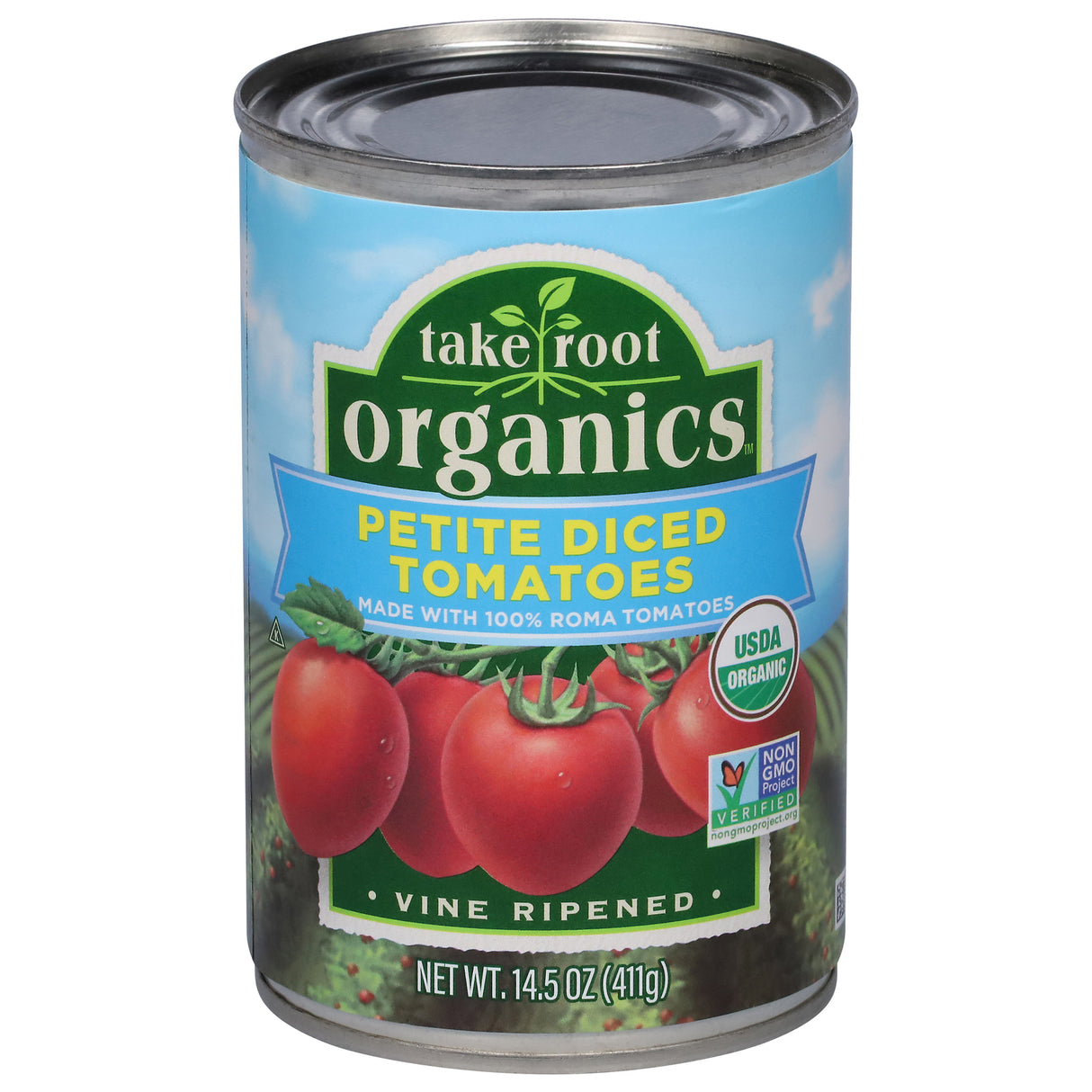Take Root Organics Diced Tomatoes 12 Pack: Petite Cut, Perfect for Recipes