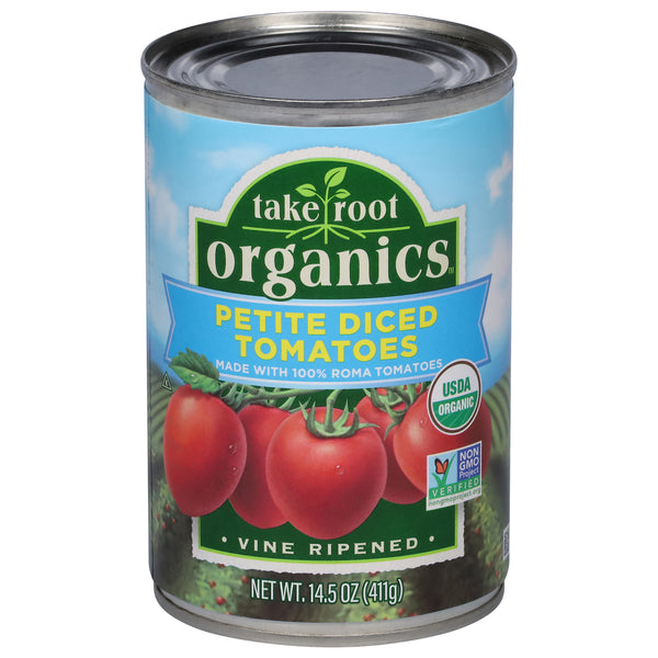 Take Root Organics Diced Tomatoes 12 Pack: Petite Cut, Perfect for Recipes
