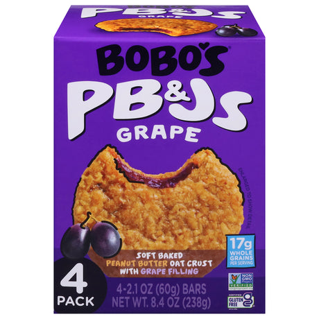 Bobo's Oat Bars PB&J Bites: Grape Oat Bars Snacks | 6 Pack - Delicious!