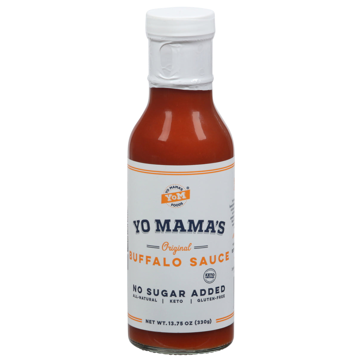 Yo Mama's Foods Buffalo Sauce - Classic Spicy Wing Sauce (Pack of 6 - 13.75 Oz )