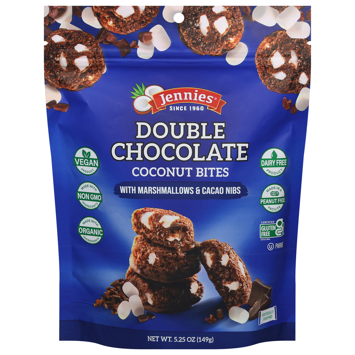 Jennies Double Chocolate Marshmallow Bites: 6 x 5.25 Oz - Gourmet Treat