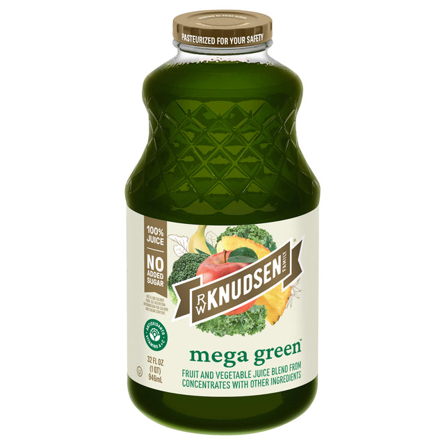 Rw Knudsen Mega Green Juice: 6 Bottles, 32 oz - Healthy & Delicious!