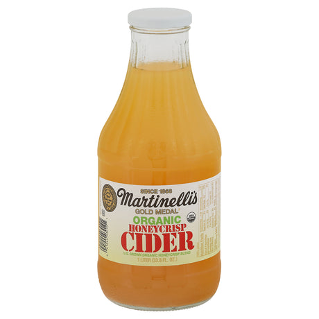 Martinelli's - Organic Honeycrisp Apple Cider, 33.8 fl oz (Pack of 6) - Unfiltered Kosher Cider